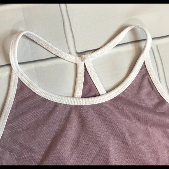 Free People Crop Top Sz L Metallic Lavender Halter - Picture 3 of 5